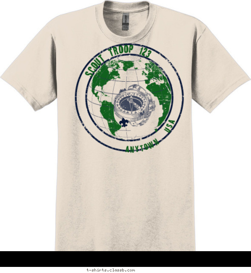 , ANYTOWN  USA BOY SCOUT TROOP 123 T-shirt Design SP3557