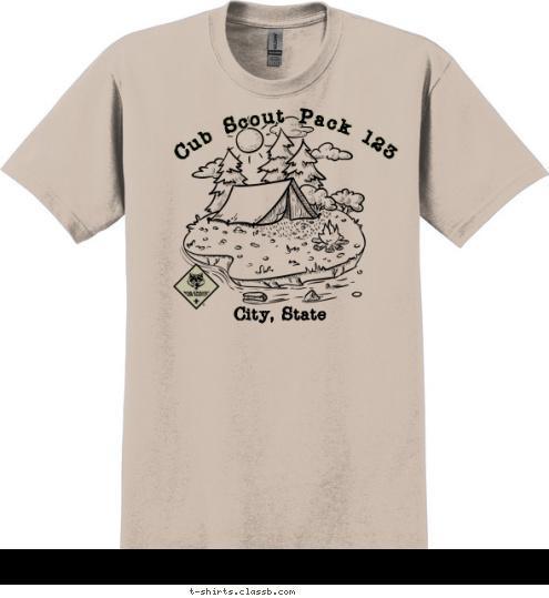 Cub Scout Pack 123 Cub Scout Pack 123 City, State T-shirt Design SP3551