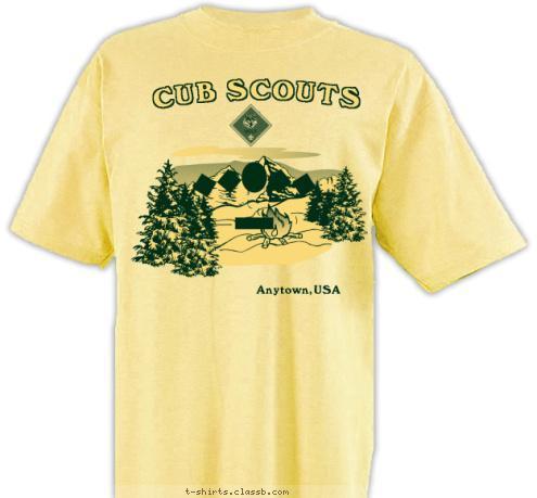 PACK 123 Anytown, USA CUB SCOUTS T-shirt Design 