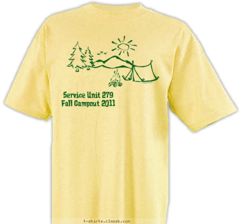 Troop 20320 Anytown, USA Service Unit 279
Fall Campout 2011 T-shirt Design 