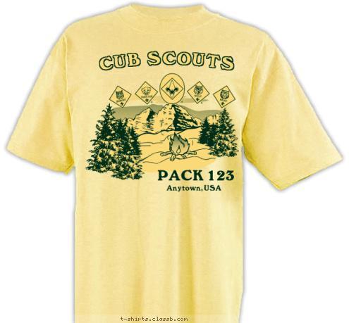 Anytown, USA PACK 123 CUB SCOUTS T-shirt Design 