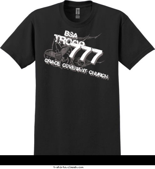 Grace Covenant Church 777 TROOP BSA T-shirt Design 