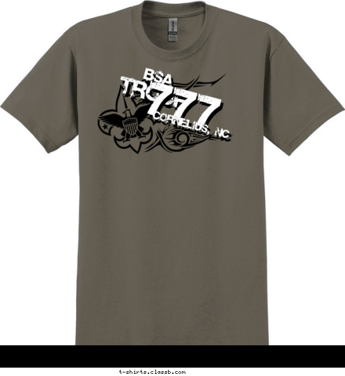 Cornelius, NC 777 TROOP BSA T-shirt Design 