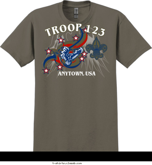 ANYTOWN, USA TROOP 123 T-shirt Design SP3571