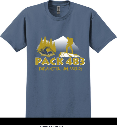 Farmington, Missouri PACK 483 T-shirt Design 