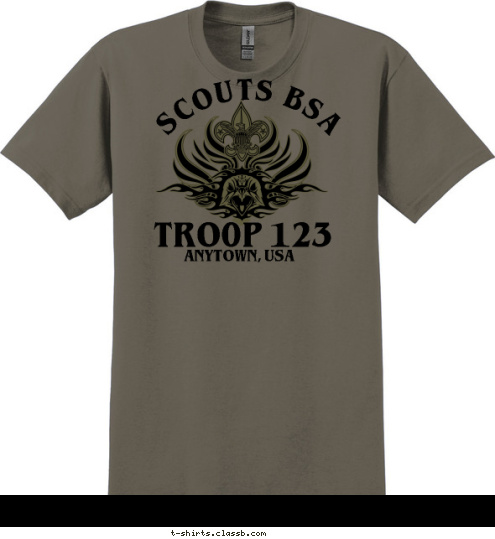 ANYTOWN, USA TRO0P 123 BOY SCOUT T-shirt Design SP3573