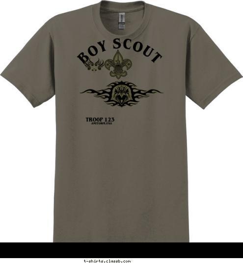 ANYTOWN, USA TRO0P 123 BOY SCOUT T-shirt Design 