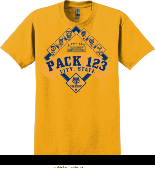 PACK 123 CITY, STATE DO YOUR BEST! T-shirt Design SP3525