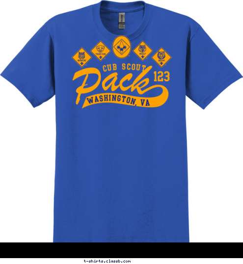 VA Washington, 123 CUB SCOUT T-shirt Design 