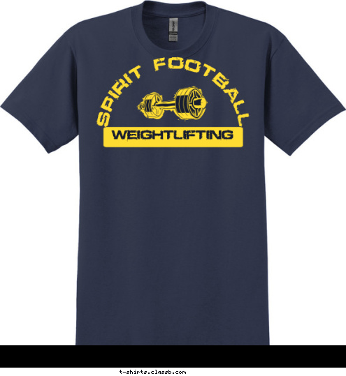 WEIGHTLIFTING SPIRIT FOOTBALL T-shirt Design 