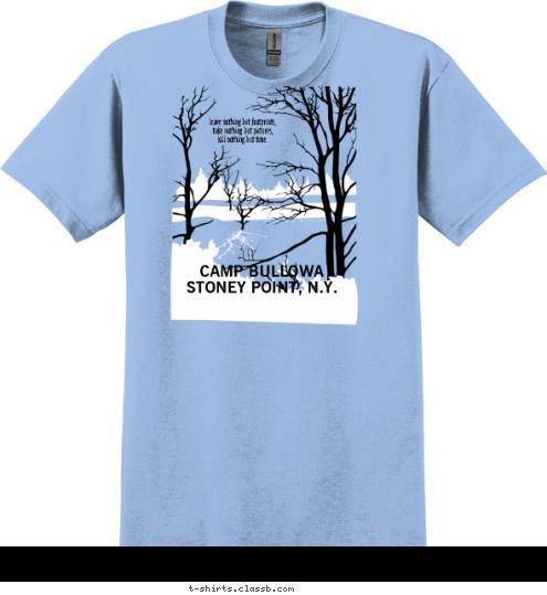 100th ANNIVERVARY OF THE CIVIL WAR
COMEMMORATIVE RIFLE MATCH CAMP BULLOWA
STONEY POINT, N.Y. leave nothing but footprints,
 take nothing but pictures, 
kill nothing but time. T-shirt Design 