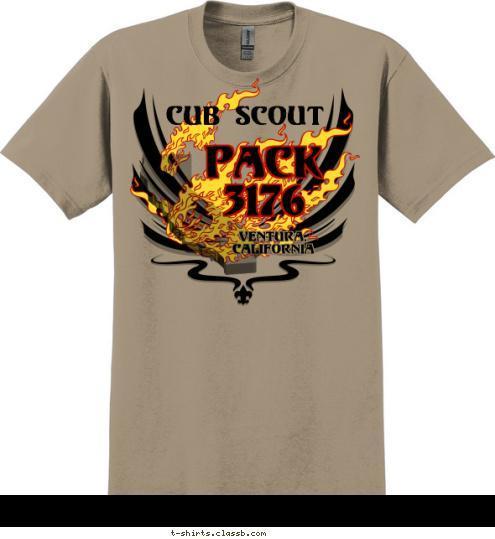 Ventura, 
California Cub Scout Pack
3176 T-shirt Design 