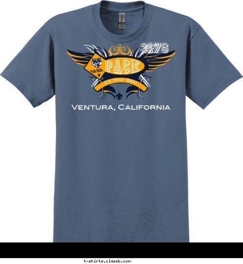 Ventura, California Do Your Best 3176 T-shirt Design winged CS shirt