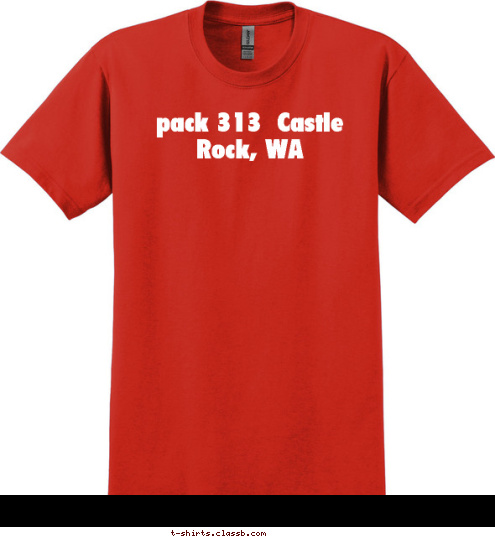 pack 313  Castle Rock, WA T-shirt Design 