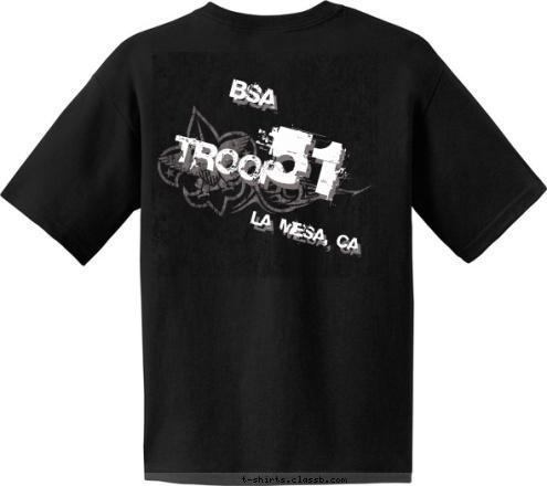 La Mesa, CA 51 TROOP BSA T-shirt Design 