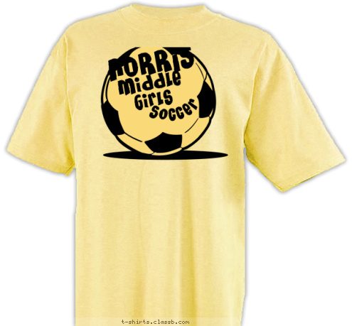 Soccer  Middle

 NORRIS

 Girls   T-shirt Design 