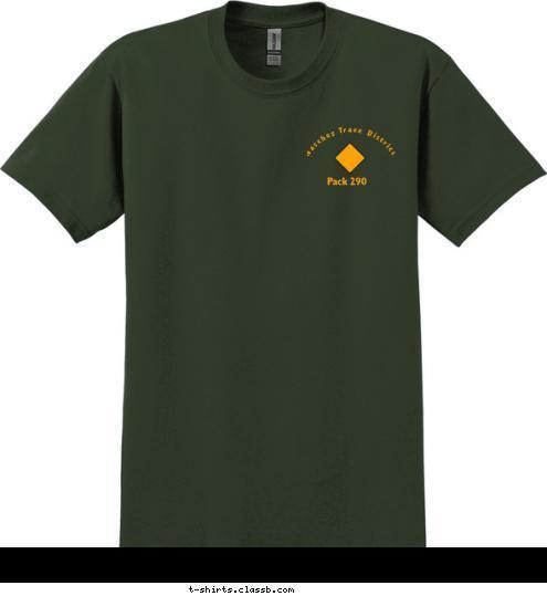 Natchez Trace District Pack 290 Franklin, TN 290 Pack Cub Scouts T-shirt Design 