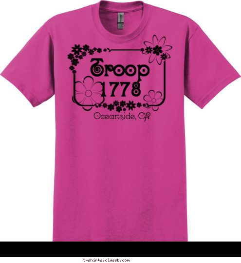 Oceanside, CA
 Troop
1778 T-shirt Design 