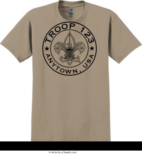 TROOP 123 ANYTOWN, USA T-shirt Design 