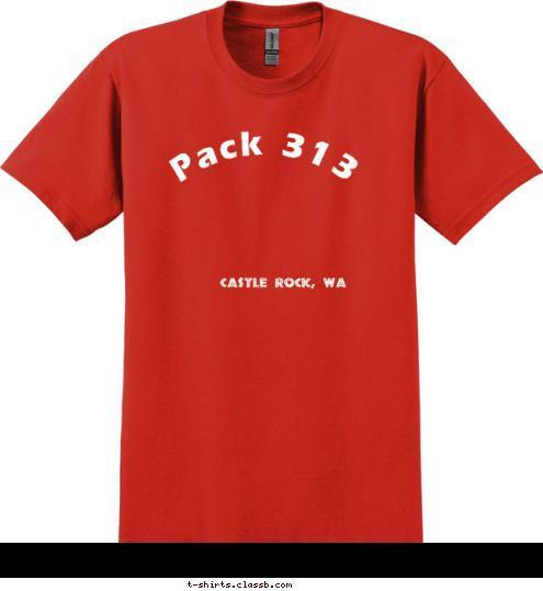 Castle Rock, WA Pack 313 T-shirt Design 