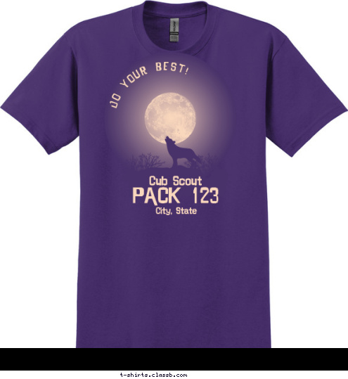 City, State
 PACK 123 Cub Scout DO YOUR BEST! T-shirt Design SP3541