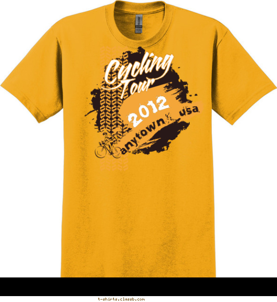 Cycling Tour Shirt T-shirt Design