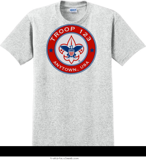 TROOP 123 ANYTOWN, USA T-shirt Design 