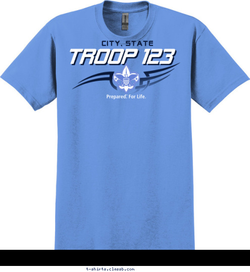 TROOP 123 CITY, STATE T-shirt Design SP3540