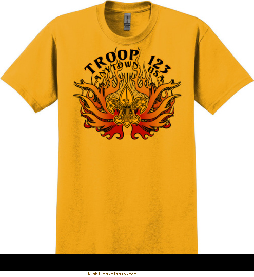 ANYTOWN, USA TROOP 123 T-shirt Design SP3539