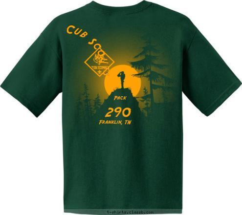 Natchez Trace District Pack 290 Franklin, TN 290 Pack Cub Scouts T-shirt Design 