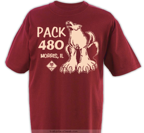 MORRIS, IL PACK 480 T-shirt Design 