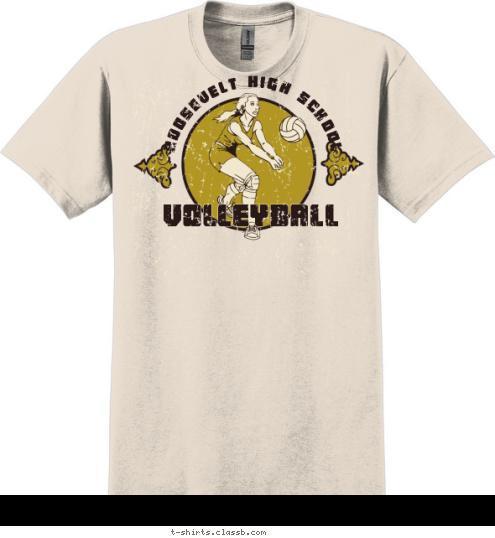 ROOSEVELT HIGH SCHOOL VOLLEYBALL T-shirt Design SP2406