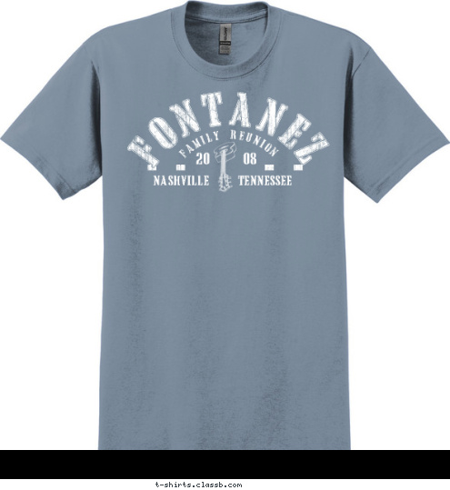 TENNESSEE NASHVILLE 08 20 FONTANEZ FAMILY REUNION T-shirt Design Nashville Guitar