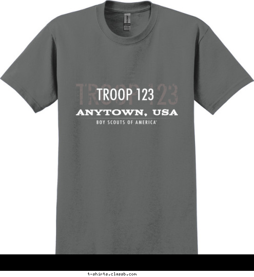 ANYTOWN, USA TROOP 123 TROOP 123 T-shirt Design SP3605