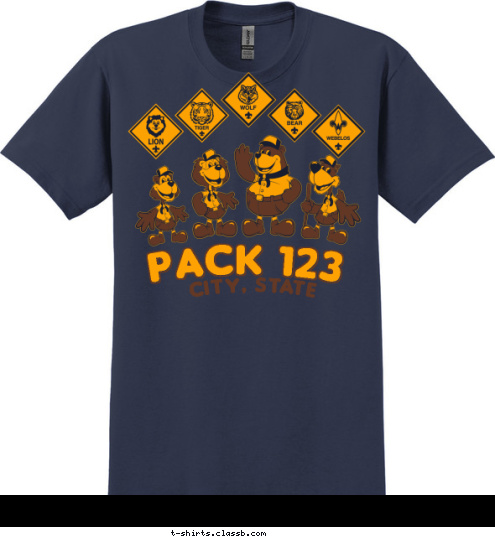 ANYTOWN, USA PACK 123 T-shirt Design SP3583