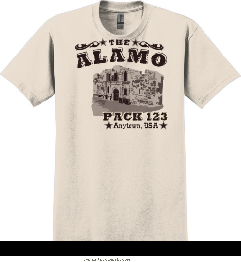 PACK 123 Anytown, USA ALAMO THE  T-shirt Design 