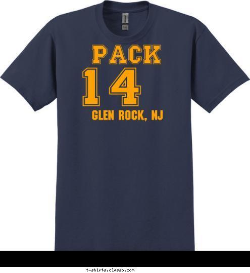 GLEN ROCK, NJ 14 PACK T-shirt Design 