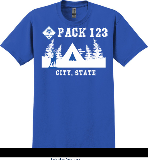 PACK 123 CITY, STATE T-shirt Design SP3626