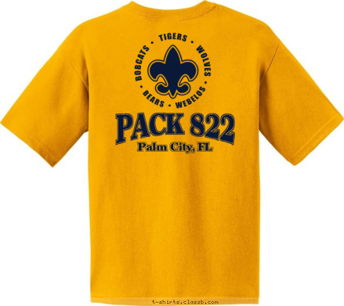 PACK 822 Palm City, FL Palm City, FL PACK 822 T-shirt Design 