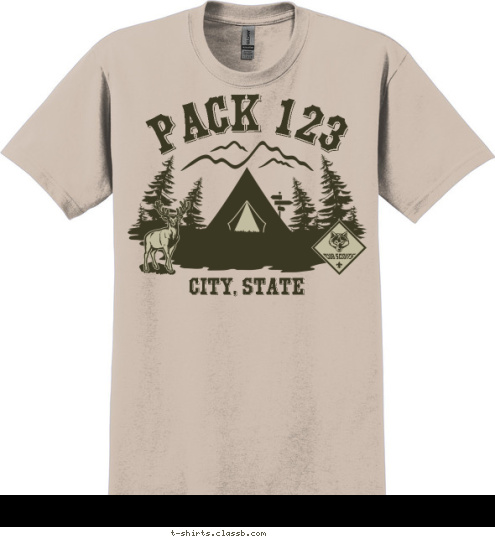 PACK 123 CITY, STATE
 T-shirt Design SP3625