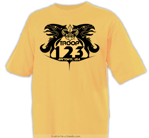 anytown, usa TROOP 123 T-shirt Design SP3558