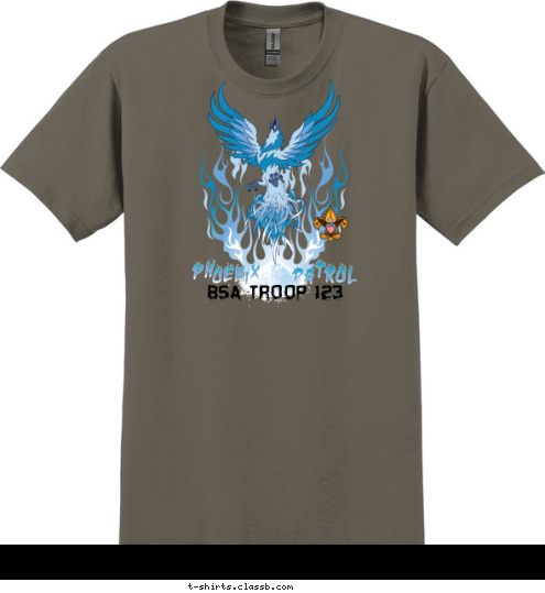 BSA TROOP 123 T-shirt Design sp3570