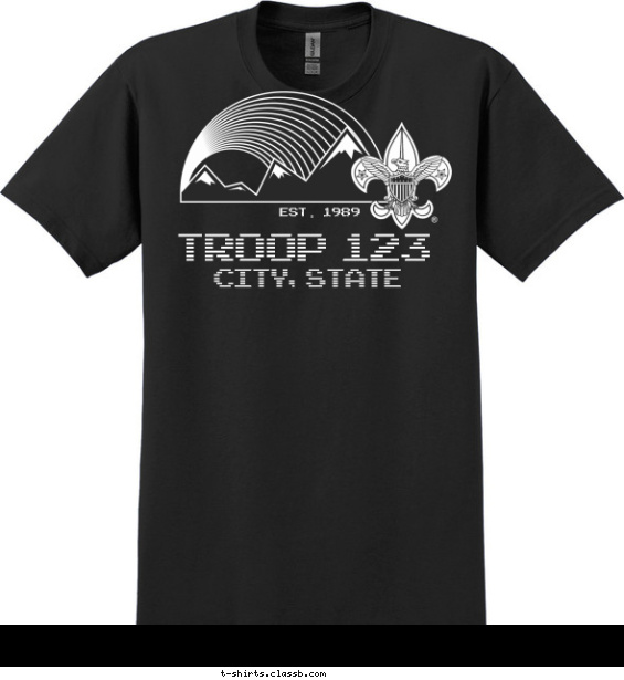 Vintage Arch Troop T-shirt Design
