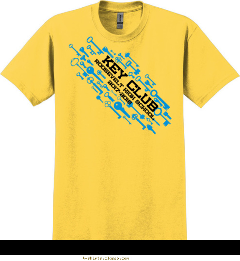 2017-2018 ROOSEVELT HIGH SCHOOL KEY CLUB T-shirt Design SP3500