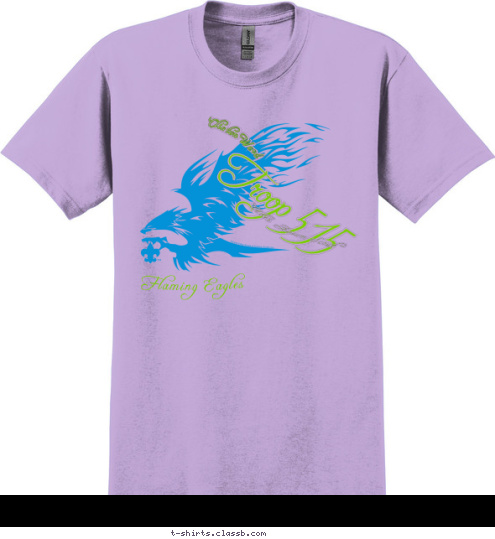 Flaming Eagles Clinton Ward Uber Awsum Scout Troop 515 T-shirt Design 