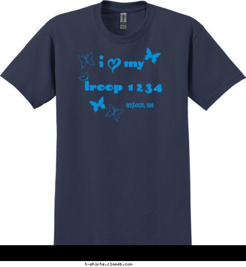i       my
 troop 1234 anytown, usa T-shirt Design SP3638