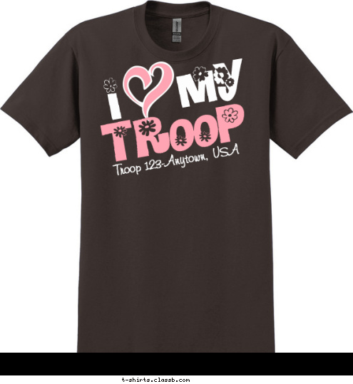 Troop 123-Anytown, USA TROOP I    my T-shirt Design 