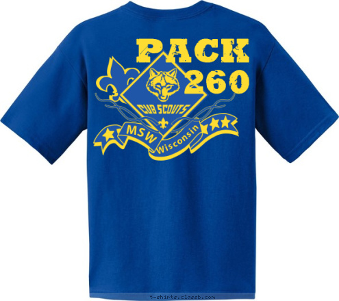 MSW  MSW  Wisconsin Pack
260 T-shirt Design 