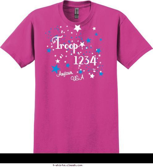 Troop 1234 Anytown, USA T-shirt Design SP3639