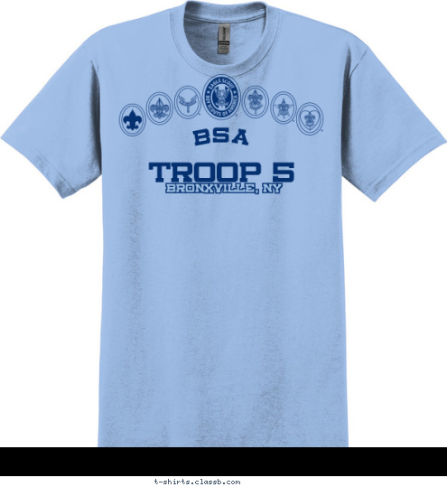 Bronxville, NY Troop 5 BSA Bronxville, NY TROOP 5 T-shirt Design 